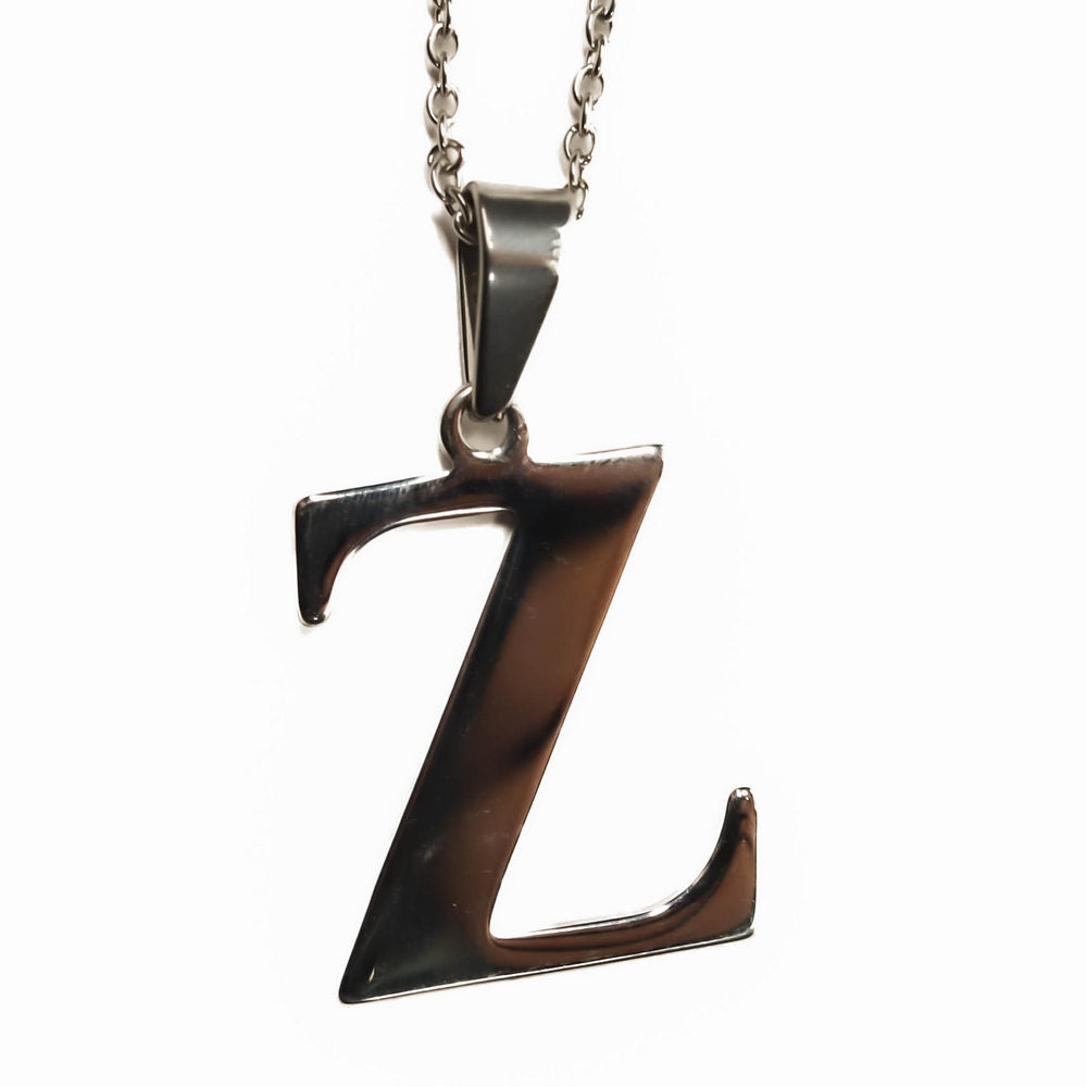 Colgante de acero inoxidable con forma de letra Z de 28mm