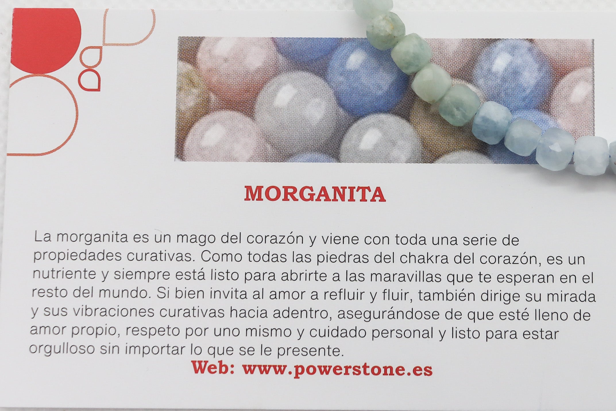 Pulsera elástica de Morganita facetada de 5x5mm