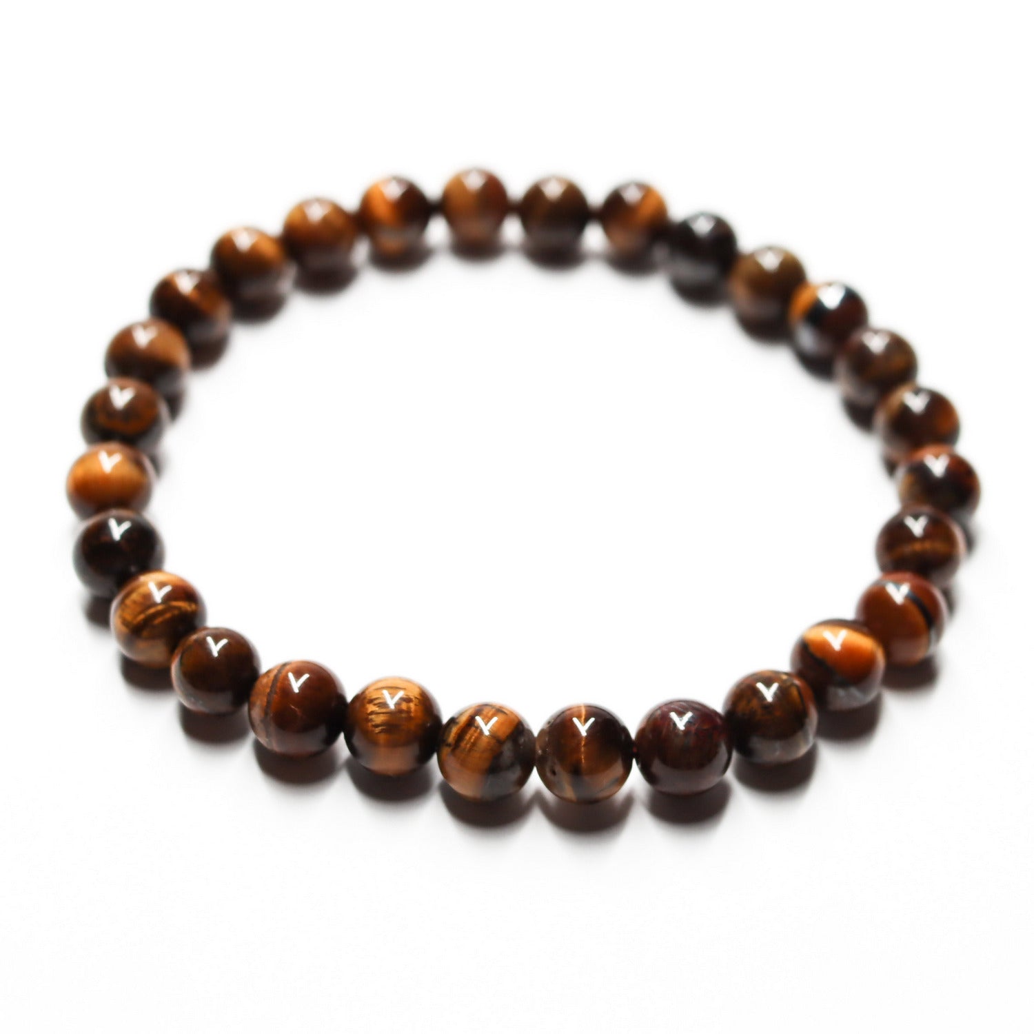 Pulsera de piedra natural de Ojo de tigre de 6mm