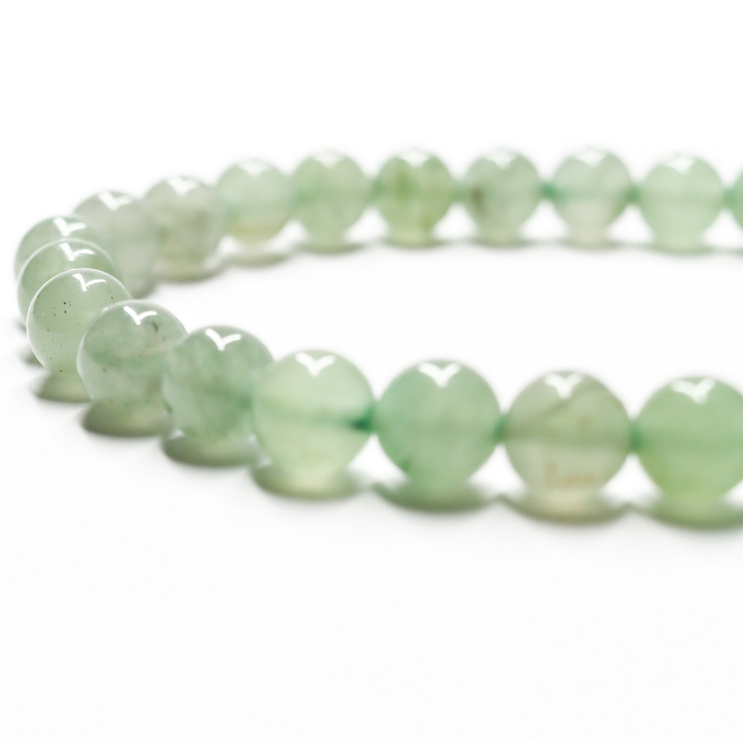 Pulsera de piedra de origen natural de Aventurina verde de 6mm