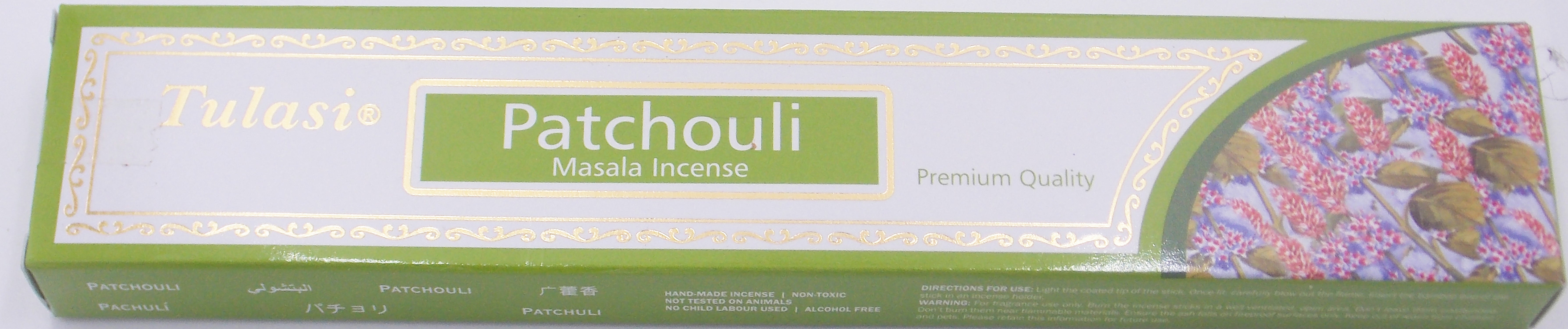 INCIENSO DE MARCA TULASI FRAGANCIA PATCHOULI